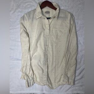 Madewell/Broadway & Broome Collab- Women’s button up with Pom detail Sz L
